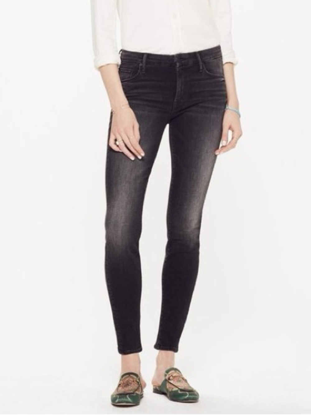 Mother Denim The Looker Skinny Jeans in Night Hawk Size 24